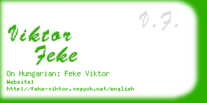 viktor feke business card